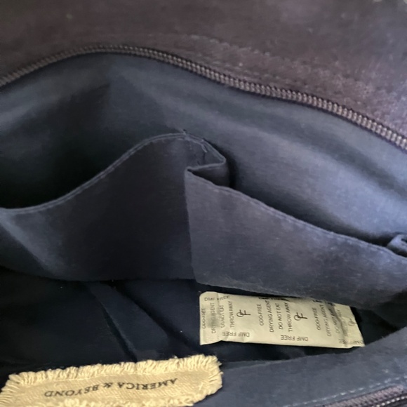 America & Beyond brand;  Medium size; Blue & White with Multi-color sequins - Picture 9 of 10